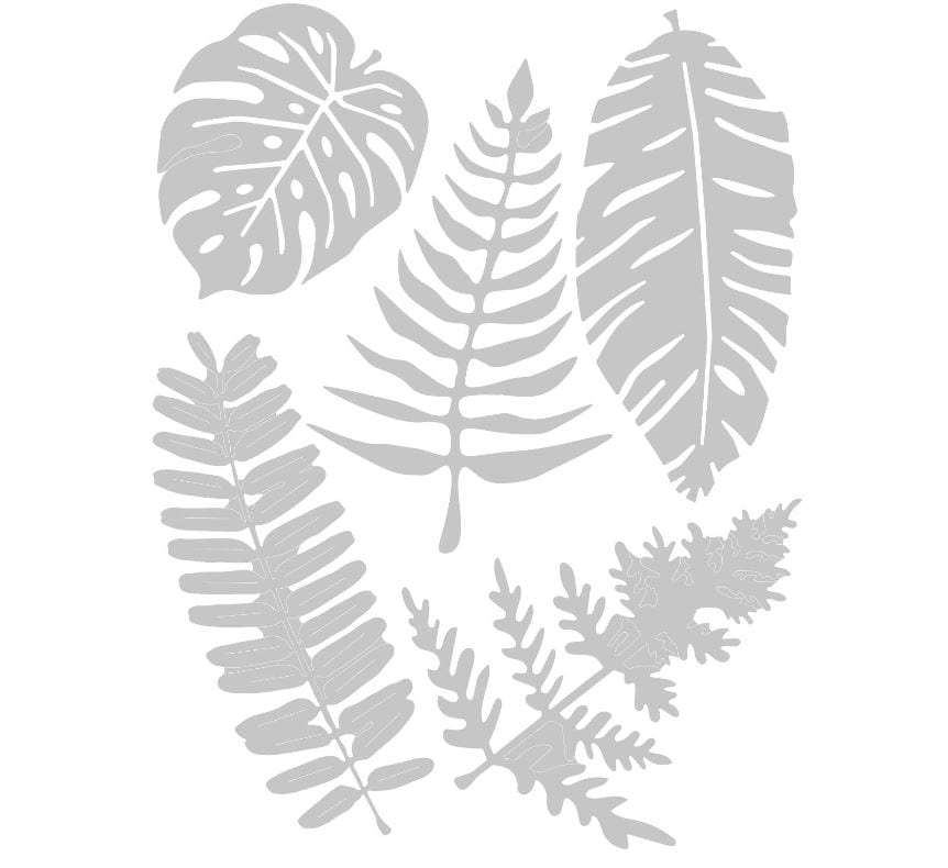Sizzix Large Tropicals Thinlits Plus Die Set 5pk by Jenna Rushforth