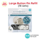 We R Memory Keepers Large Button Pin Refill for Button Press (18 Sets)