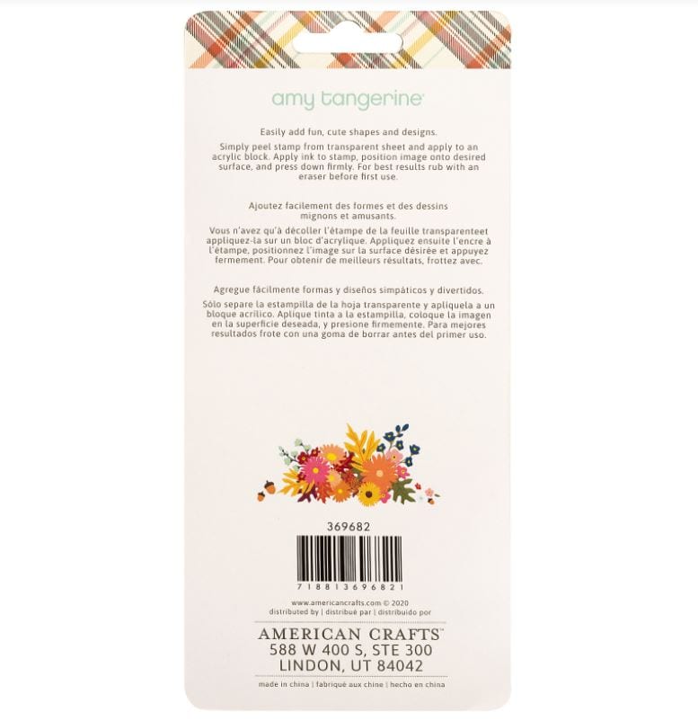 Amy Tangerine Late Afternoon Acrylic Clear Stamps