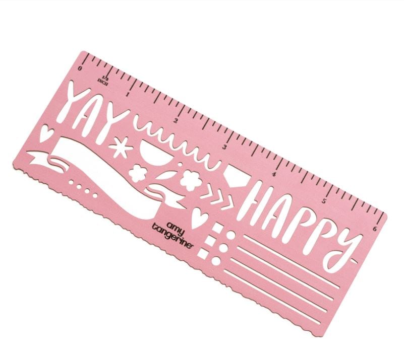 Amy Tangerine Late Afternoon Metal Stencil Ruler 6