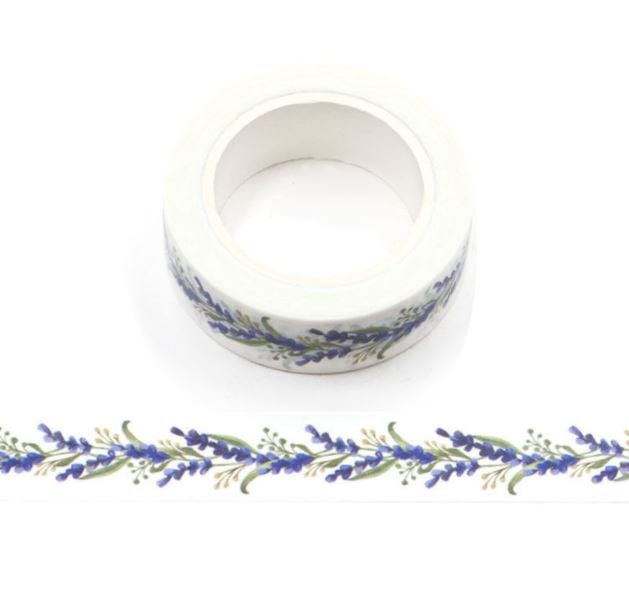 Lavender Flowers Washi Tape 15mm x 10m