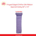 Frayed Edged Chiffon Silk Ribbon 60" x 1.5 "