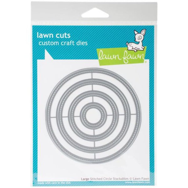 Lawn Cuts Large Stitched Circles 1" to 4" Custom Craft Dies