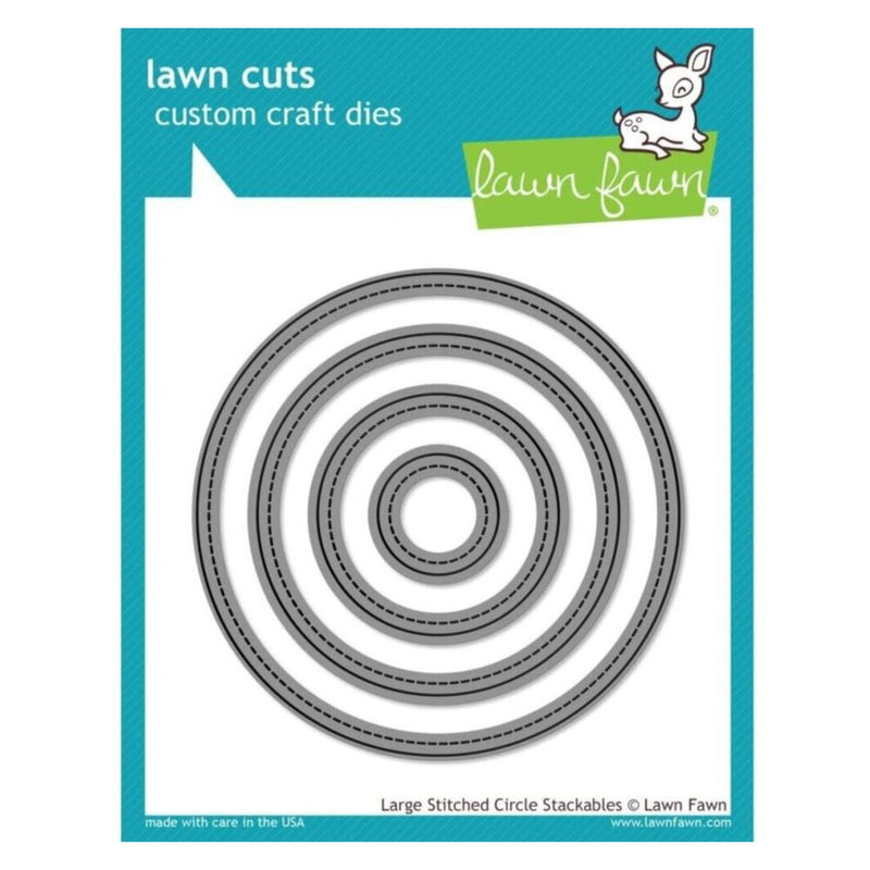 Lawn Cuts Large Stitched Circles 1" to 4" Custom Craft Dies