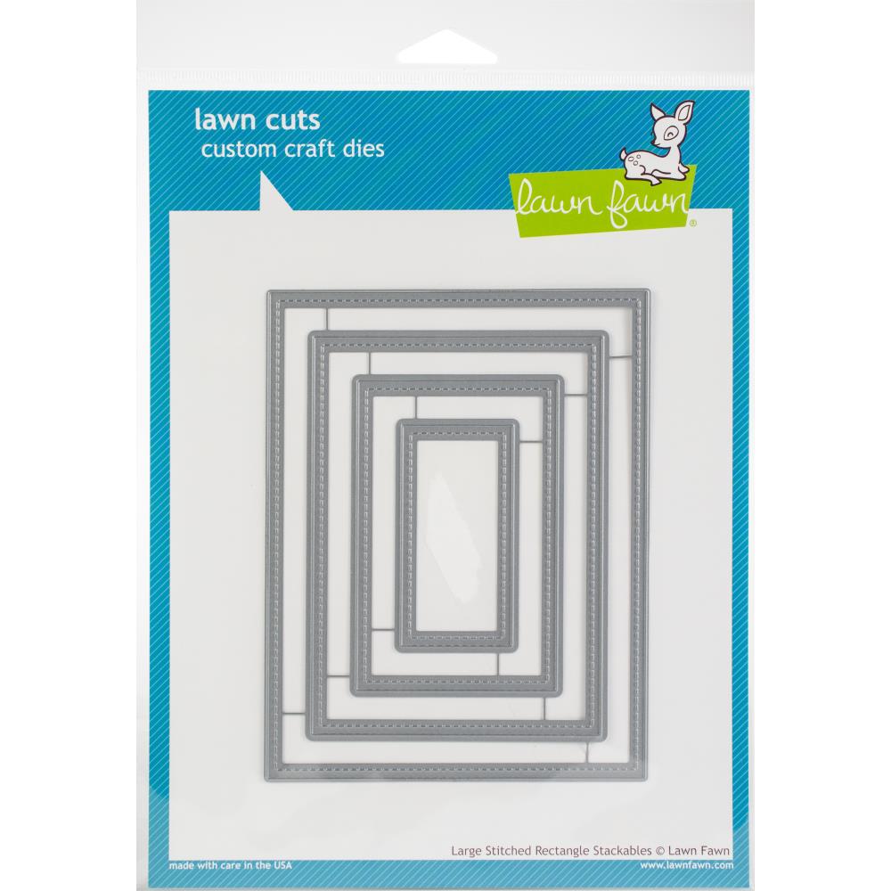 Lawn Cuts Large Stitched Rectangle Custom Craft Dies