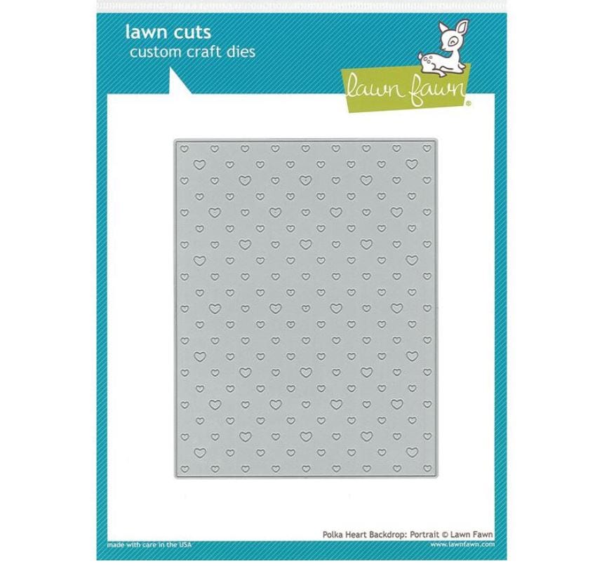 Lawn Fawn Portrait Polka Hear Cuts Die