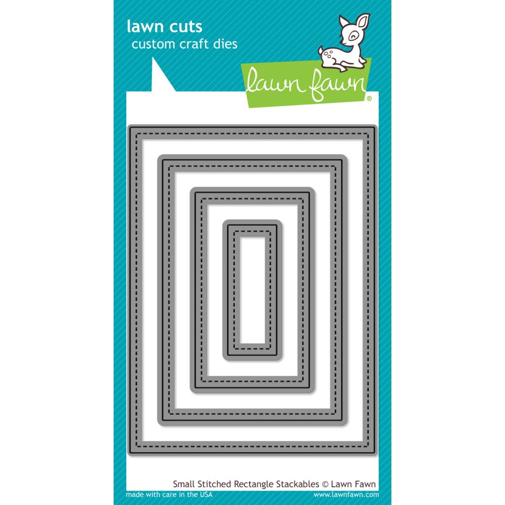 Lawn Cuts Small Stitched Rectangle Custom Craft Dies