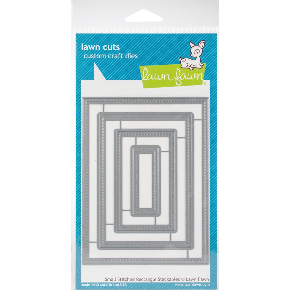 Lawn Cuts Small Stitched Rectangle Custom Craft Dies