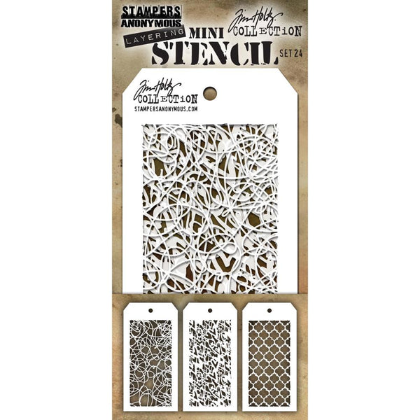 Stampers Anonymous Tim Holtz Mini Layered Stencil Set #24
