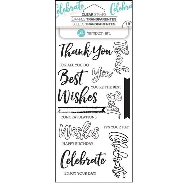 Hampton Art Words Layering Clear Stamps Set