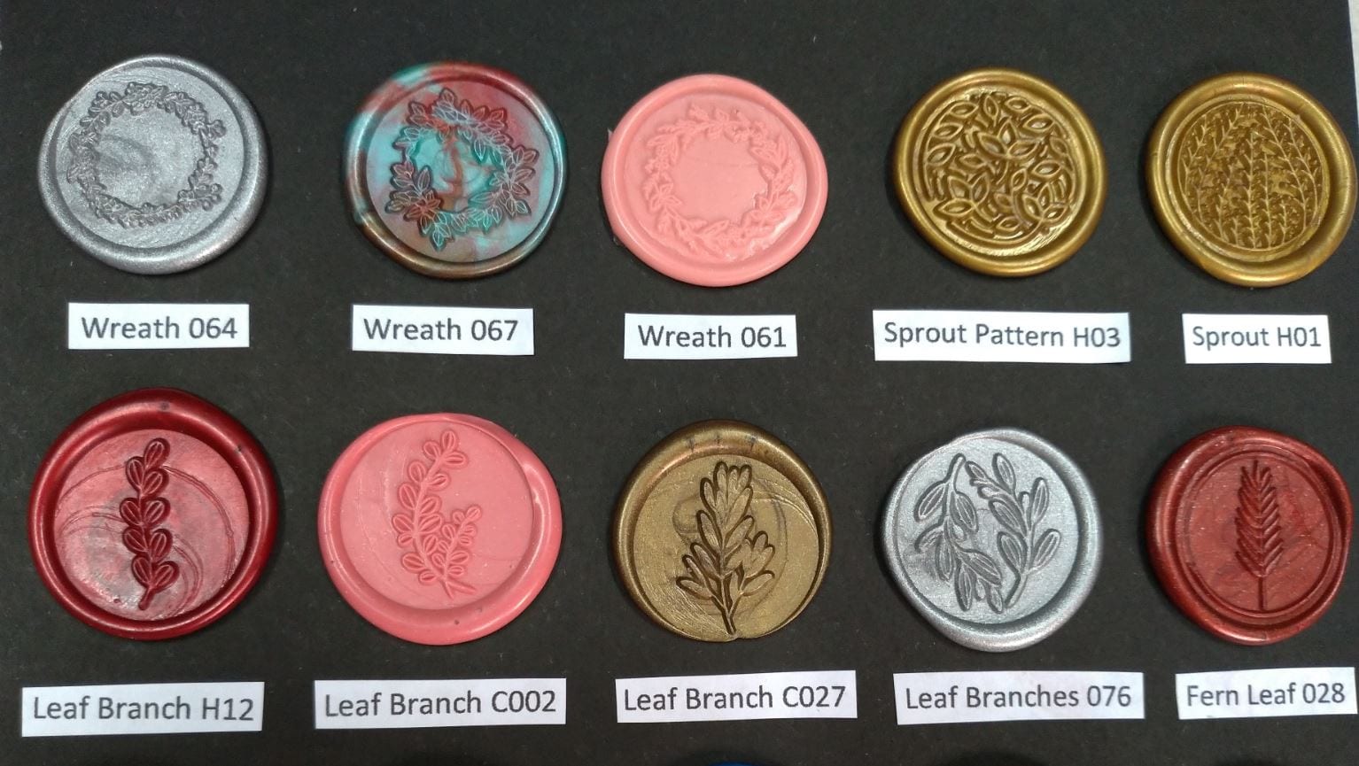 (Options Set 2) Wax Seals Leaves, Trees, Wreaths