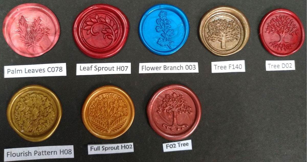 (Options Set 2) Wax Seals Leaves, Trees, Wreaths