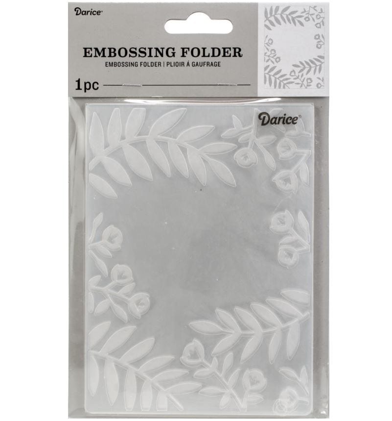 Darice Leaves and Flowers Embossing Folder