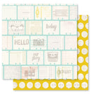 Pink Paislee Ledger Memorandum Double-Sided Cardstock 12"X12"