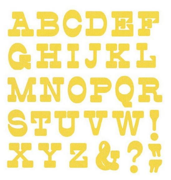 Lifestyle Crafts Lemon Drop Alphabet Die