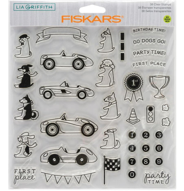 Fiskars Lia Griffith Party Time Clear Stamps