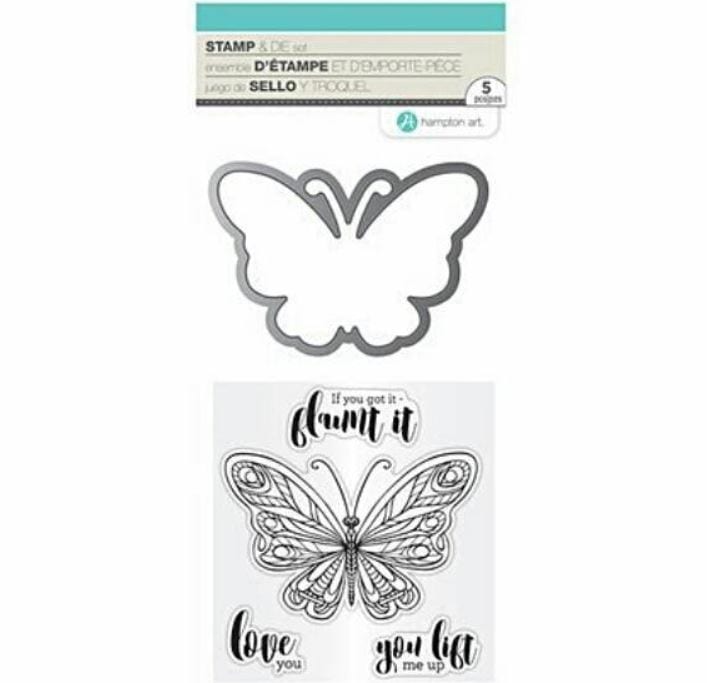 Hampton Art Lift Me Up Clear Stamp & Die Set
