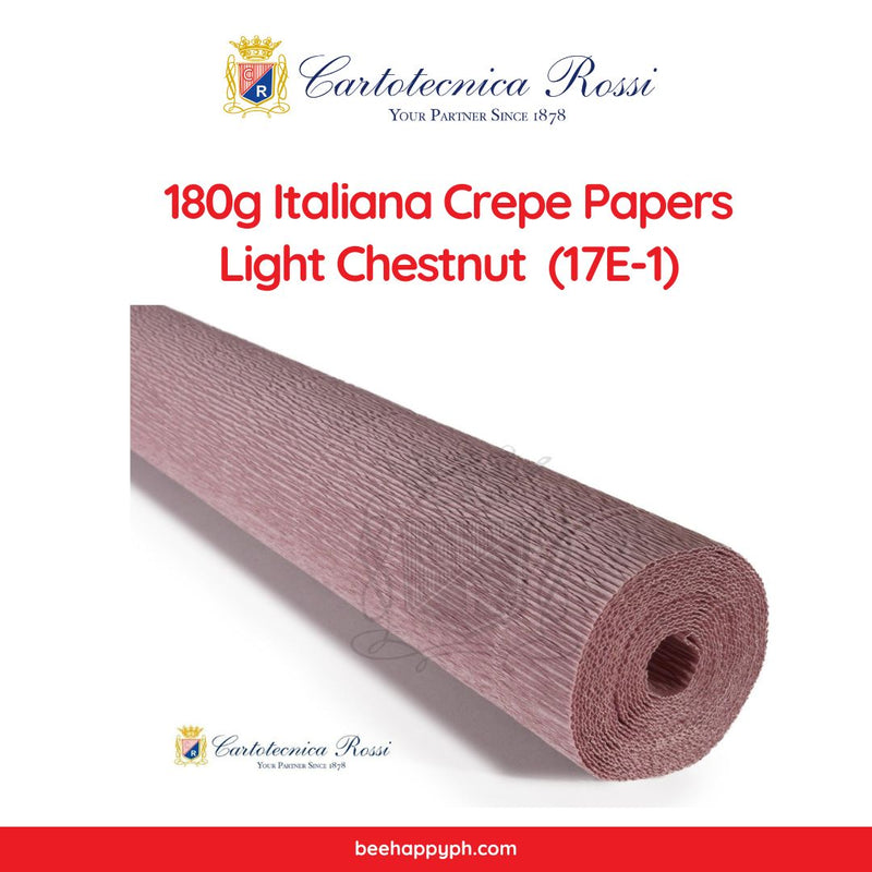 Cartotecnica Rossi Crepe Papers 180g Neutrals  (Black, Brown, White & Gray Shades) Full Roll Premium Italian Crepe Papers