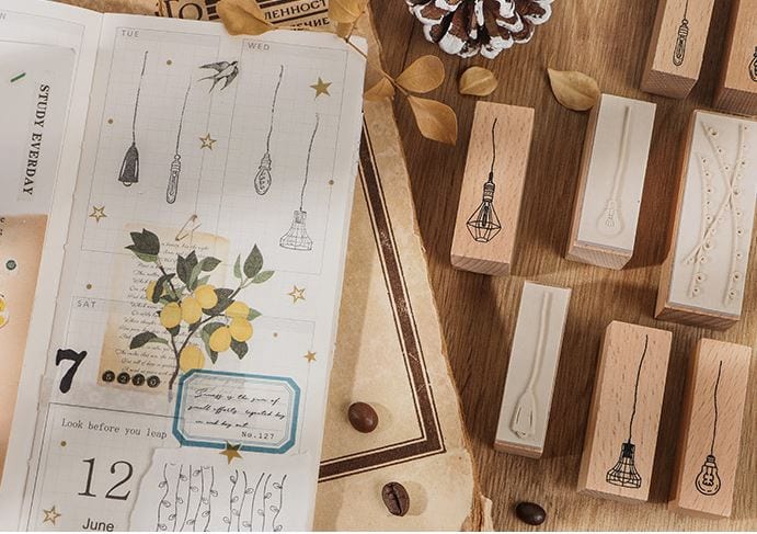 Infeel.Me Light Bulbs Rubber Stamp Set