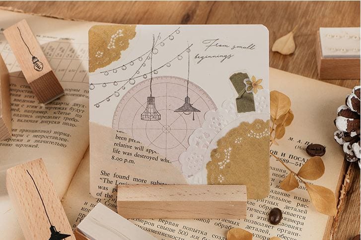 Infeel.Me Light Bulbs Rubber Stamp Set