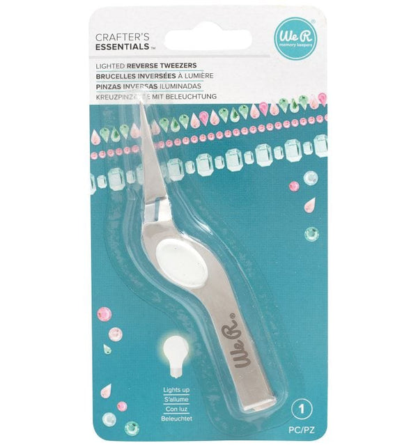 We R Memory Keepers Lighted Reverse Tweezers Crafter's Essentials