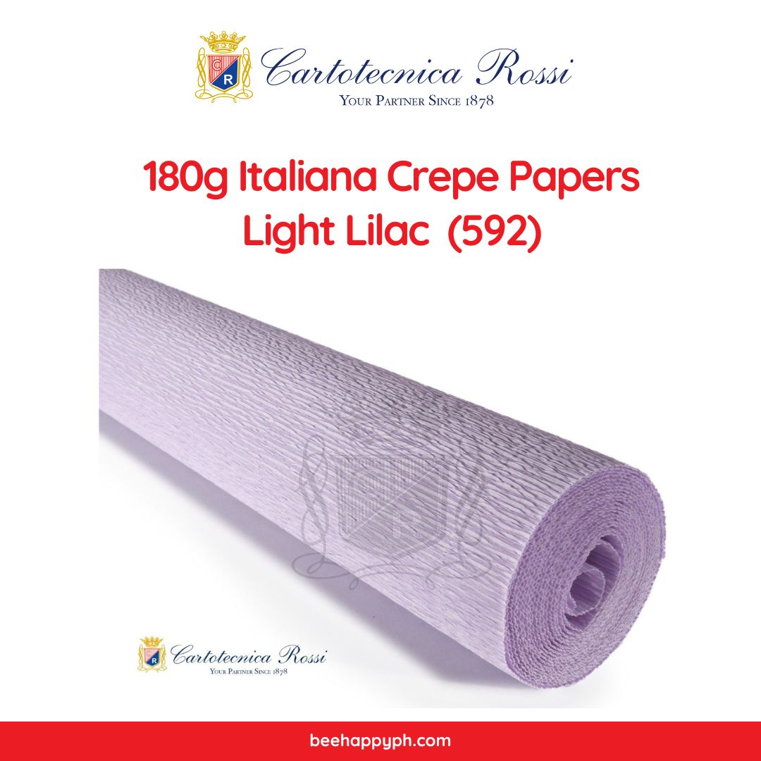 Cartotecnica Rossi Crepe Papers 180g (Purple & Pink Shades) Full Roll Premium Italian Crepe Papers