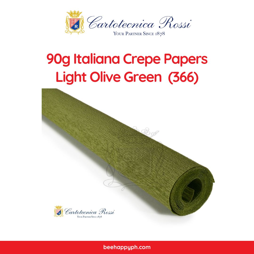 Cartotecnica Rossi Crepe Papers 90g (Blue, Green & White Shades) Full Roll Premium Italian Crepe Papers