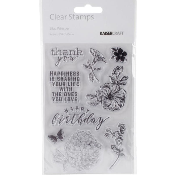 Kaisercraft Lilac Whisper Clear Stamps 4"x6"
