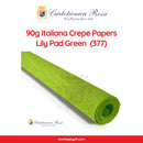 Cartotecnica Rossi Crepe Papers 90g (Blue, Green & White Shades) Full Roll Premium Italian Crepe Papers