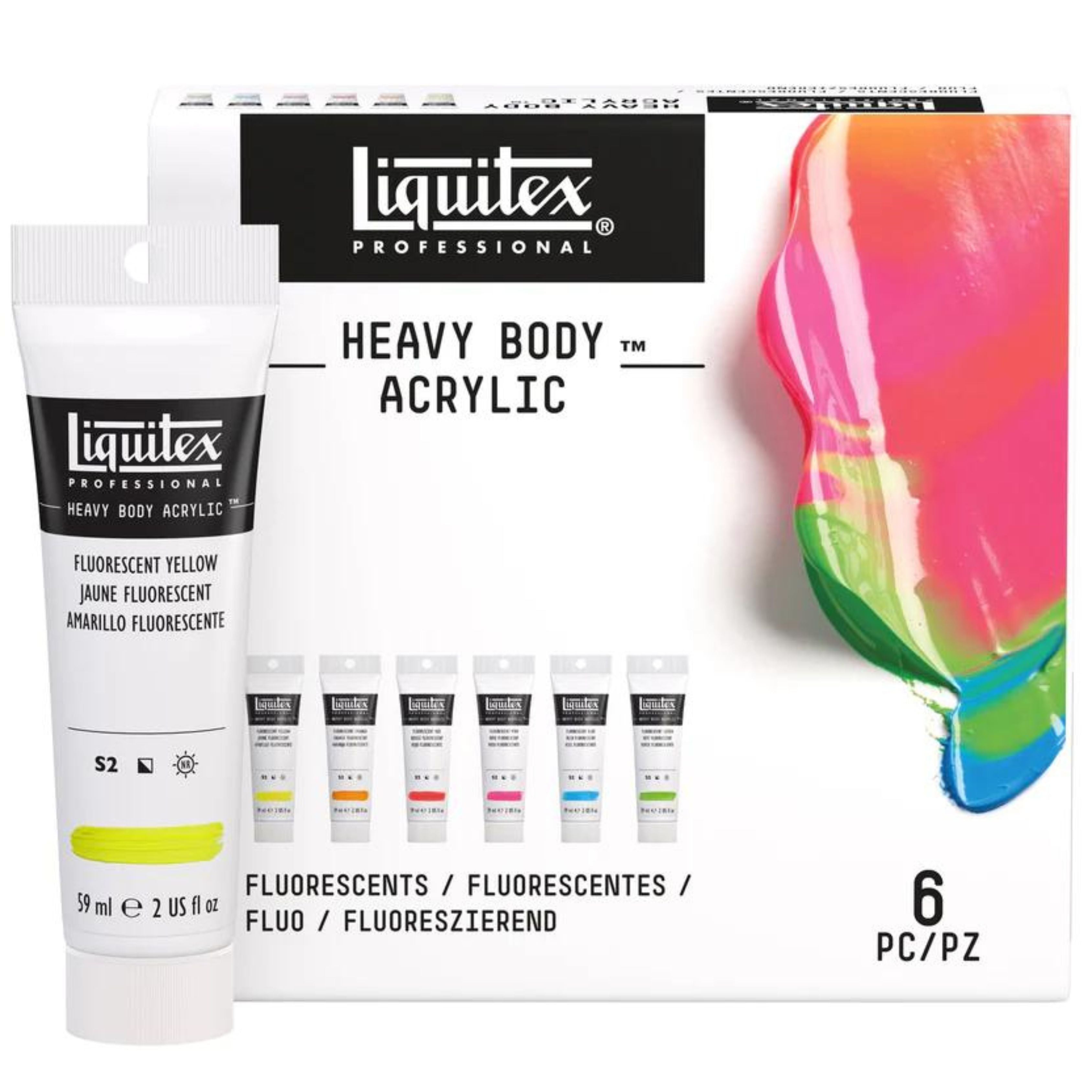 Liquitex Heavy Body Acrylic Set of 6 Fluorescent