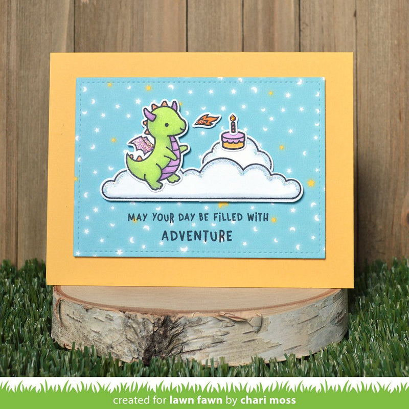 Lawn Fawn Little Dragons Clear Stamps 2" x 3"