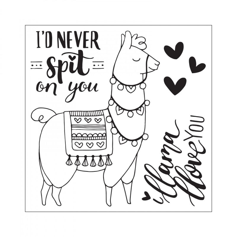 Sizzix Llama Love Framelits Die Set with Stamp 8/Pk