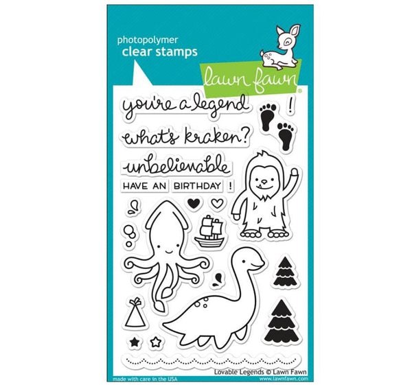 Lawn Fawn Lovable Legends Clear Stamps 4"x 6"