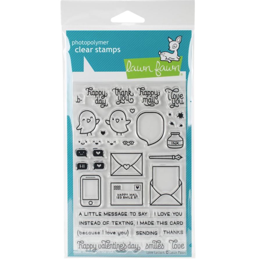 Lawn Fawn Love Letters Clear Stamps 4