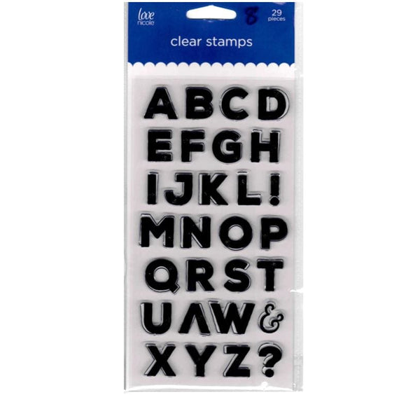 Love Nicole Alphabet Clear Stamp Set - 29pcs