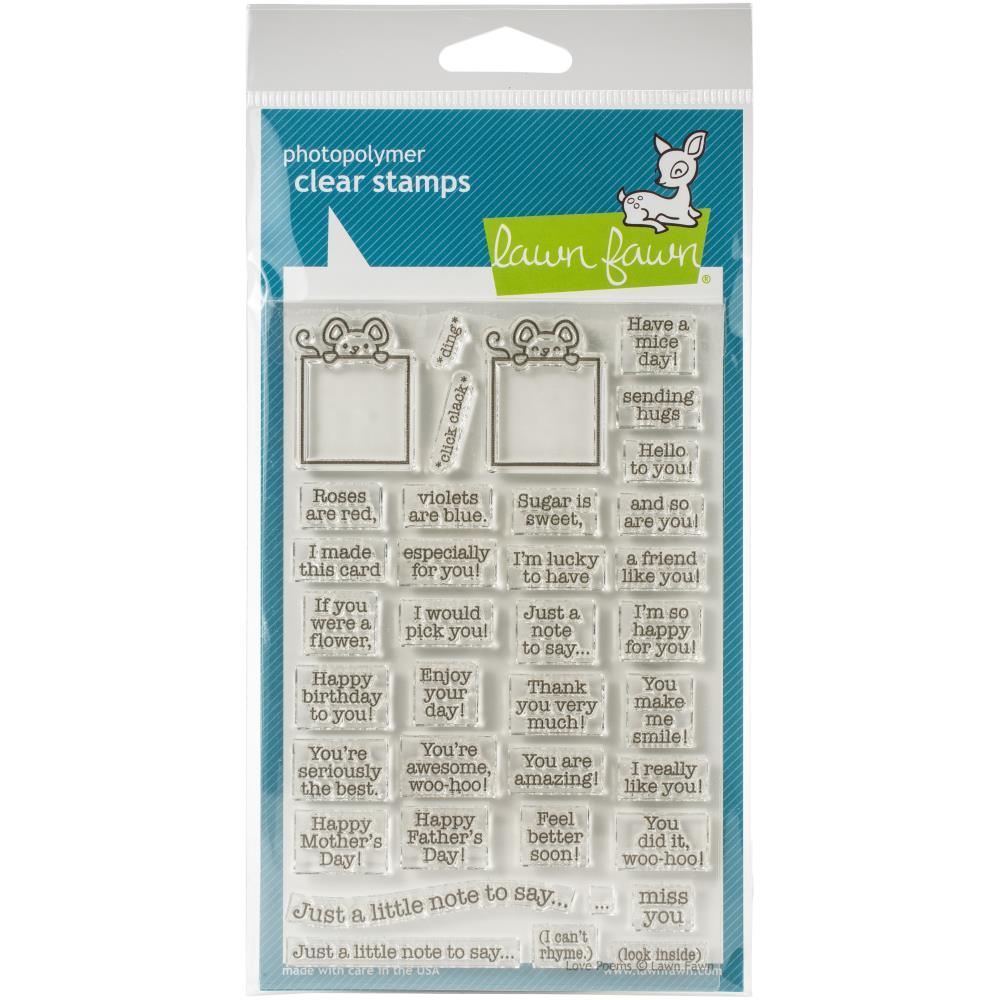 Lawn Fawn Love Poems Clear Stamps 4 x 6