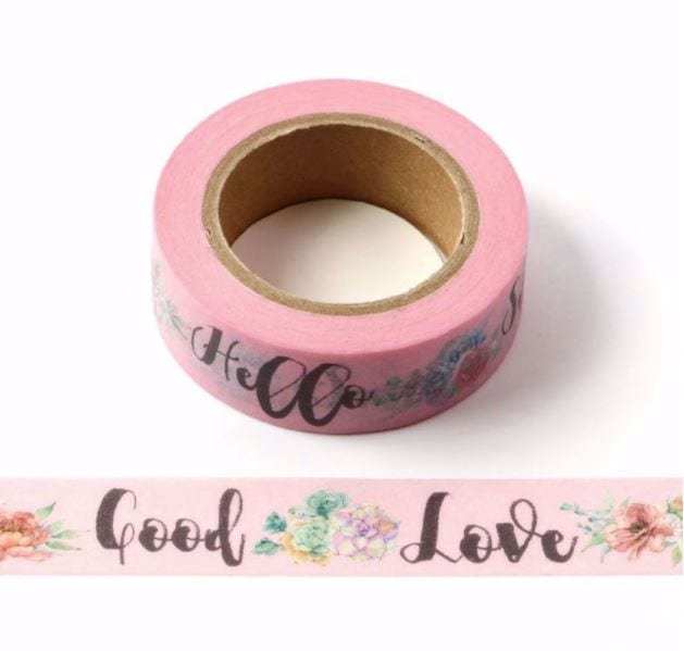 Love, Hello and Other Words Washi Tape 15mm x 10m