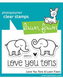 Lawn Fawn Love You Tons Clear Stamps 3"X 2"