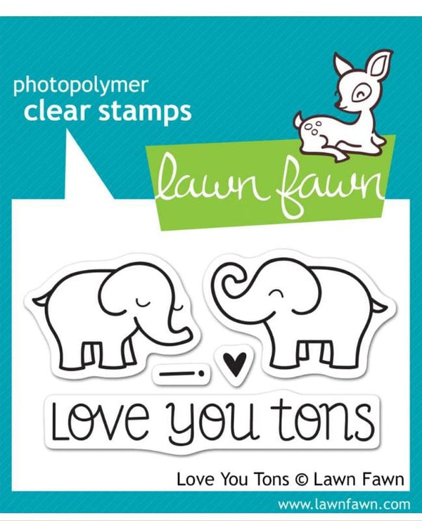Lawn Fawn Love You Tons Clear Stamps 3"X 2"