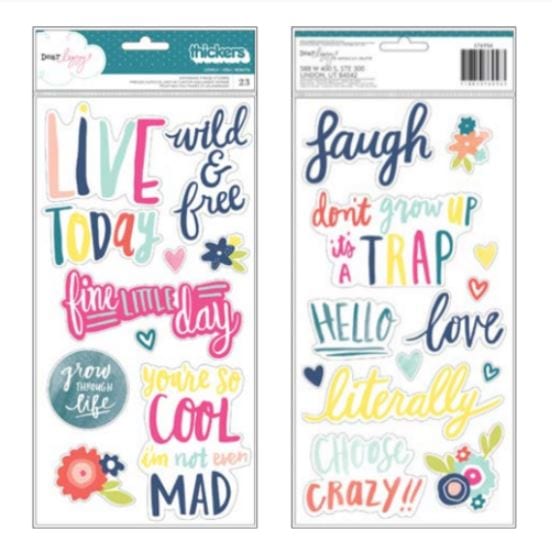 American Crafts Dear Lizzy Lovely Day Thickers Stickers