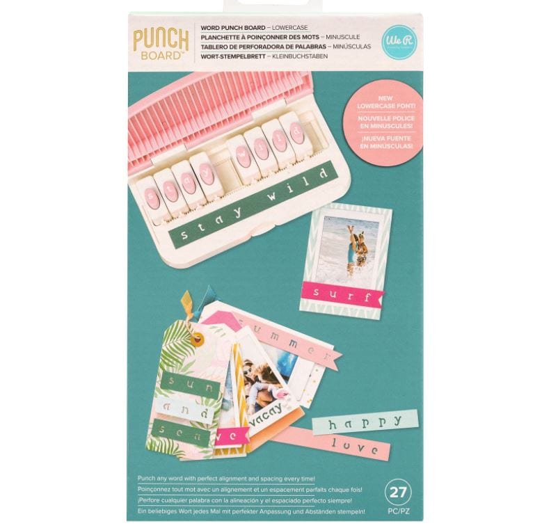We R Memory Keepers Lowercase Punch Word Punch Board