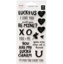 American Crafts Lucky us Clear Stamps Pink Paislee