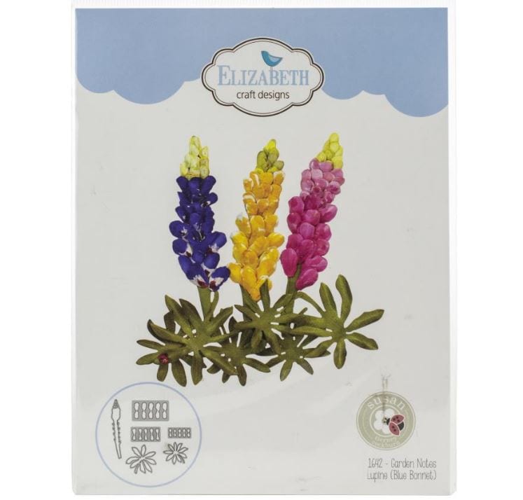 Elizabeth Craft Lupine Garden Notes Metal Die By Susan's Garden Club