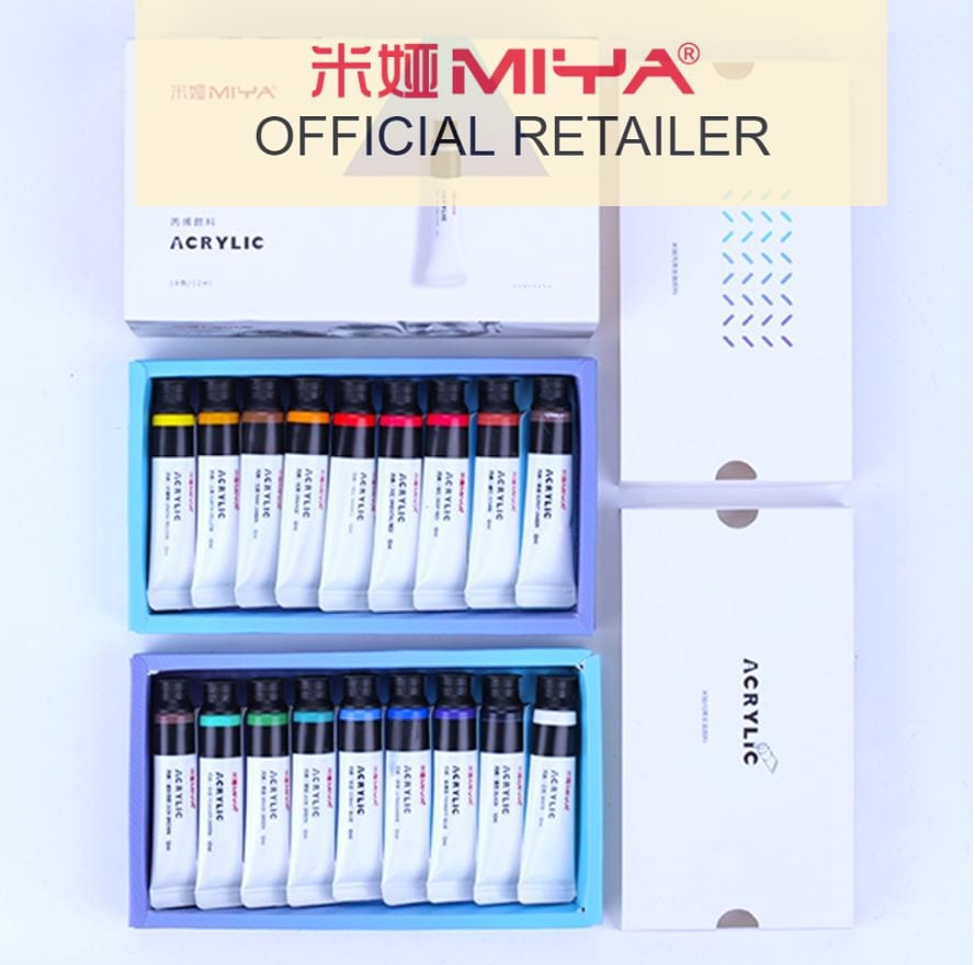 MIYA HIMI Acrylic Paint Tube Set 18 Colors