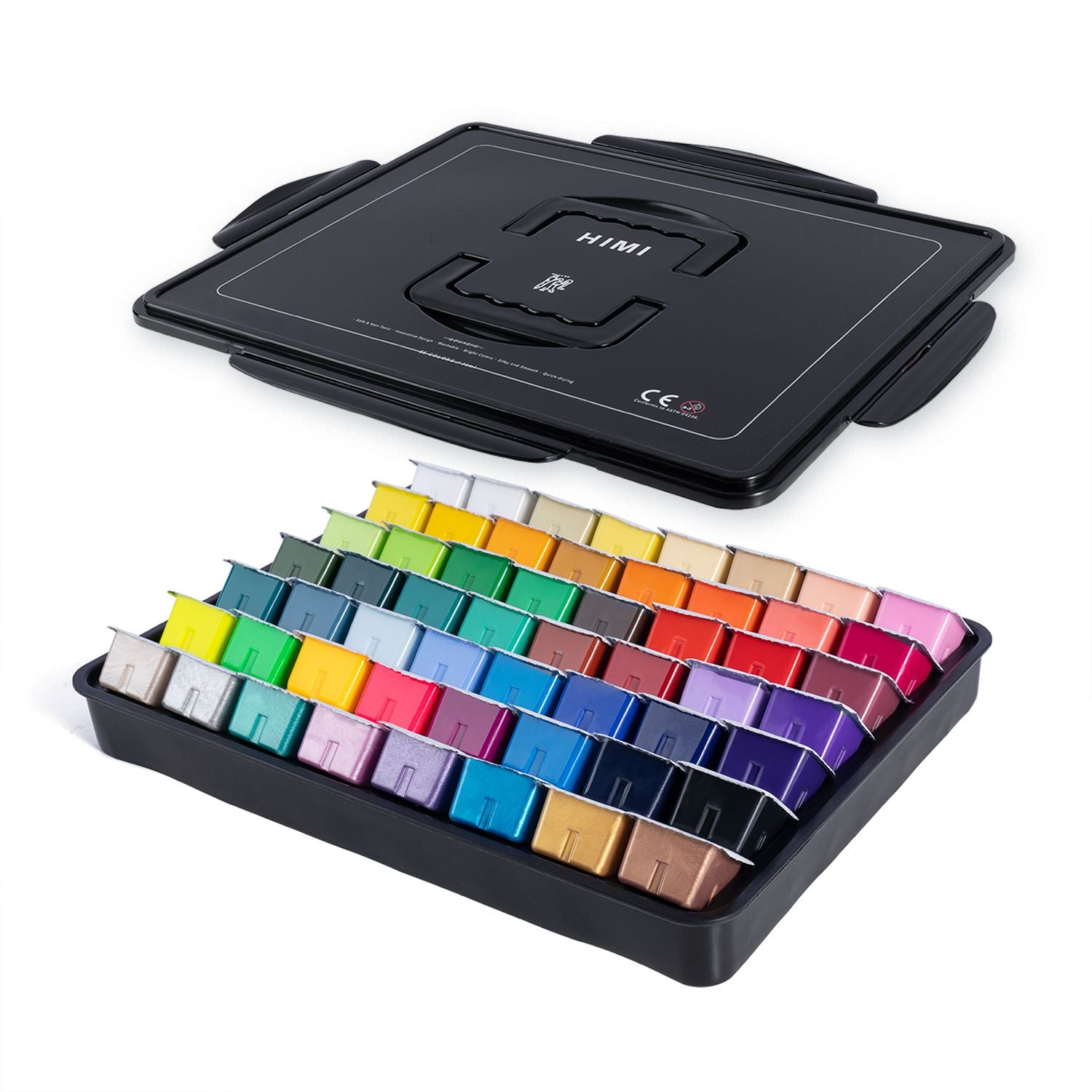 MIYA HIMI Gouache Paint Set Jelly Cup 56 Colors (No Brush Included)