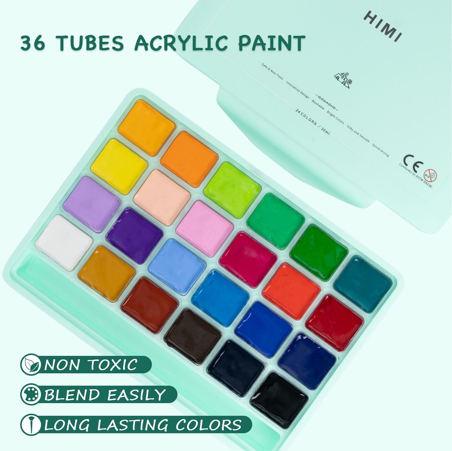 Miya Himi Gouache 24 Colors Box Set B