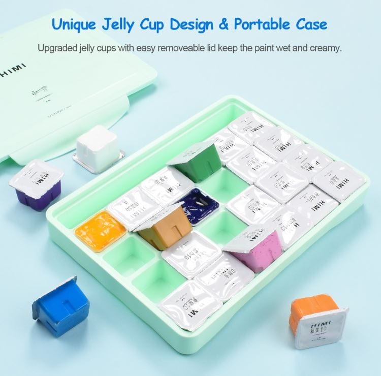 MIYA HIMI Gouache Paint Set Jelly Cup 24 Colors