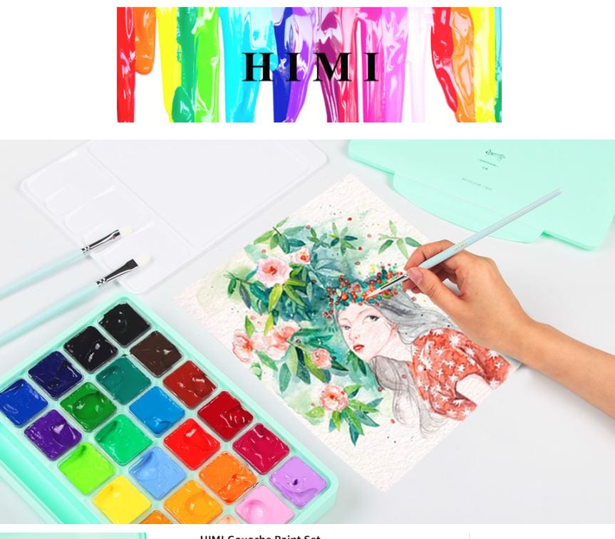 MIYA HIMI Gouache Paint Set Jelly Cup 24 Colors