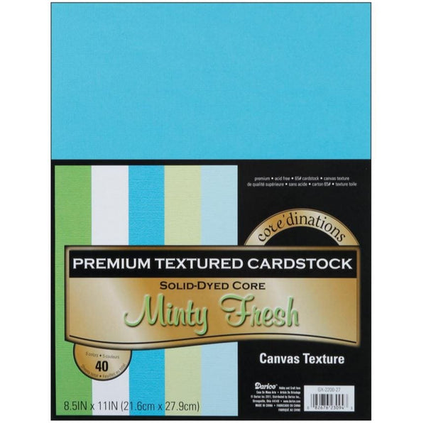 Core'dinations Minty Fresh - Textured Value Pack Cardstock 8.5"X11" 40/Pkg