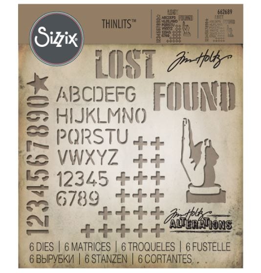 Sizzix Mixed Media #6 Tim Holtz Alterations Thinlits Die Set
